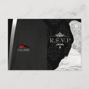 Schwarze Krawatte Diamond R.S.V.P. RSVP Karte