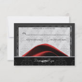Schwarze Krawatte Diamond R.S.V.P. RSVP Karte (Rückseite)