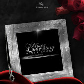 Schwarze Krawatte Diamond Timeline Card Einladung