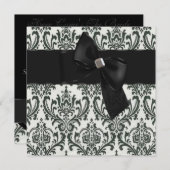 Schwarze Krawatte Einladung (Vorne/Hinten)