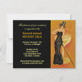 Schwarze Krawatte Einladung (Vorderseite)