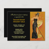 Schwarze Krawatte Einladung (Vorne/Hinten)