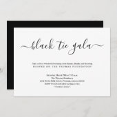 Schwarze Krawatte Einladung (Vorne/Hinten)