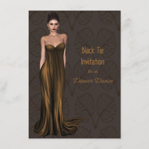 Schwarze Krawatte Einladung zum Tanzen und Abendes