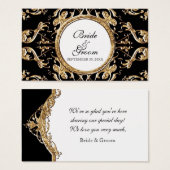 Schwarze Krawatte Elegance 2 - Gastgeschenk Hochze (Vorne & Hinten)