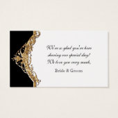 Schwarze Krawatte Elegance 2 - Gastgeschenk Hochze (Rückseite)