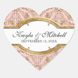 Schwarze Krawatte Elegance 2, Golden Matching Stic Herz-Aufkleber