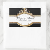 Schwarze Krawatte Elegance 2, Golden Matching Stic Rechteckiger Aufkleber (Tasche)