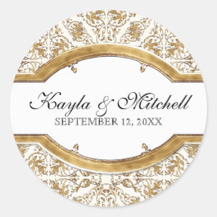 Schwarze Krawatte Elegance 2, Golden Matching Stic Runder Aufkleber