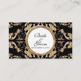 Schwarze Krawatte Elegance 2 - Sitzkarte für Hochz Platzkarte