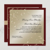 Schwarze Krawatte Elegance Champagne Einladung (Vorne/Hinten)