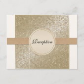 Schwarze Krawatte Elegance, Champagnercreme Hochze Begleitkarte (Rückseite)