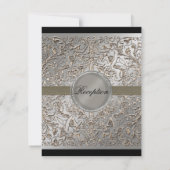 Schwarze Krawatte Elegance, Empfang Einladungen (Rückseite)