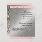 Schwarze Krawatte Elegance, Empfang Einladungen (Vorne/Hinten)