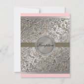 Schwarze Krawatte Elegance, Empfang Einladungen (Rückseite)