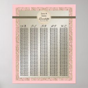 Schwarze Krawatte Elegance - Empfang Table Seekart Poster