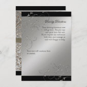 Schwarze Krawatte Elegance, Fahrtrichtung Hotel In Begleitkarte (Vorne/Hinten)