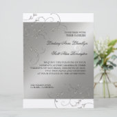 Schwarze Krawatte Elegance, Silberhochzeit Einladu Einladung (Stehend Vorderseite)