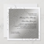 Schwarze Krawatte Elegance, Silberhochzeit Einladu Einladung (Vorderseite)