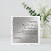 Schwarze Krawatte Elegance, Silberhochzeit Einladu Einladung (Stehend Vorderseite)