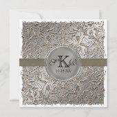 Schwarze Krawatte Elegance, Silberhochzeit Einladu Einladung (Rückseite)