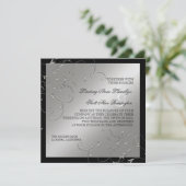 Schwarze Krawatte Elegance, Silberhochzeit Einladu Einladung (Stehend Vorderseite)