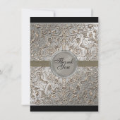 Schwarze Krawatte Elegance, vielen Dank für Ihre A Dankeskarte (Rückseite)