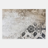 Schwarze Krawatte Elegant Moody Heavy Weight Decou Geschenkpapier Set (Vorderseite 3)