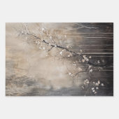 Schwarze Krawatte Elegant Moody Heavy Weight Decou Geschenkpapier Set (Vorderseite 2)