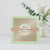 Schwarze Krawatte Elegante, Champagner Cream Quinc Einladung (Stehend Vorderseite)