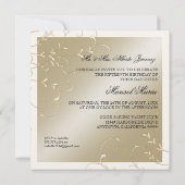 Schwarze Krawatte Elegante, Champagner Cream Quinc Einladung (Rückseite)