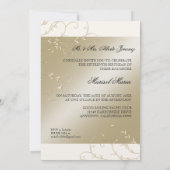 Schwarze Krawatte Elegante, Cobalt Blue Cream Quin Einladung (Rückseite)