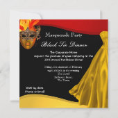 Schwarze Krawatte - Formal Masquerade Ball 3 Einladung (Rückseite)