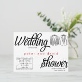 Schwarze Krawatte Gay Polterabend Einladung (Stehend Vorderseite)