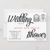 Schwarze Krawatte Gay Polterabend Einladung (Vorderseite)