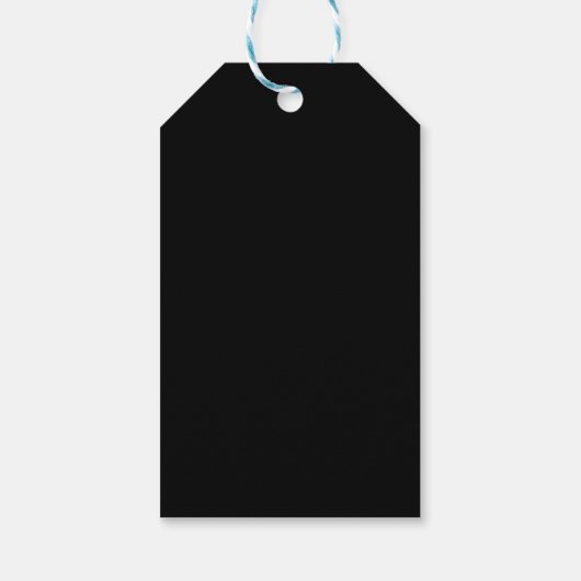 Schwarze Krawatte Geschenkanhänger (Rückseite)
