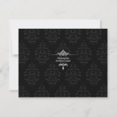 Schwarze Krawatte Hochzeitsziel Save the Date (Rückseite)