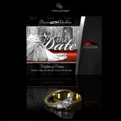 Schwarze Krawatte Hochzeitsziel Save the Date