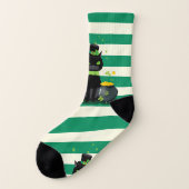 Schwarze Krawatte mit Bug und Hut mit grünem Kleeb Socken (Links - Außen)