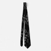 Schwarze Krawatte mit Marmormuster (Rückseite)