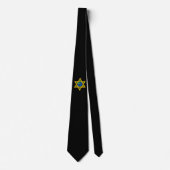 Schwarze Krawatte mit Star of David oder YOUR IMAG (Vorderseite)