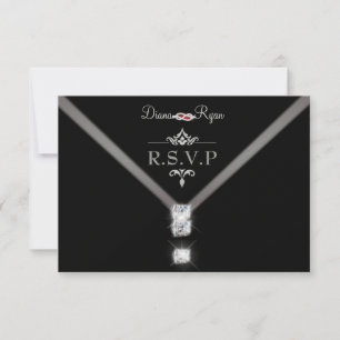 Schwarze Krawatte R.S.V.P. RSVP Karte