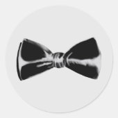 Schwarze Krawatte Runder Aufkleber (Vorderseite)