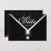 Schwarze Krawatte Save the Date (Vorne/Hinten)