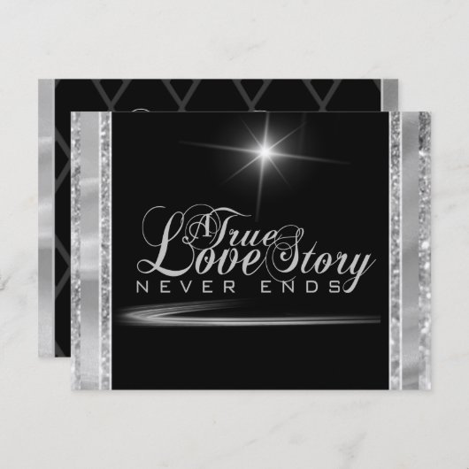 Schwarze Krawatte Save the Date (Vorne/Hinten)