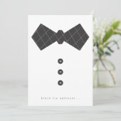 Schwarze Krawatte Save the Date (Stehend Vorderseite)