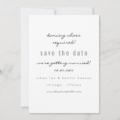 Schwarze Krawatte Save the Date (Rückseite)