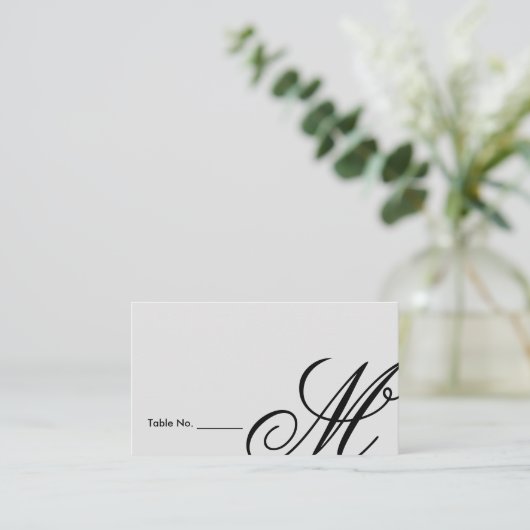 Schwarze Krawatte | Schwarz-Weiß | Begleitkarte (Stehend Vorderseite)