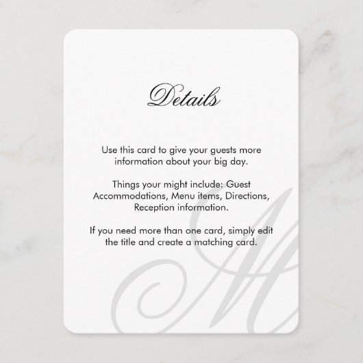 Schwarze Krawatte | Schwarz-Weiß | Karte einführen (Vorderseite)