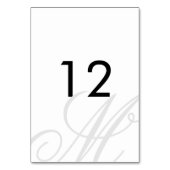 Schwarze Krawatte | Schwarz-Weiß | Tischnummer (Rückseite)